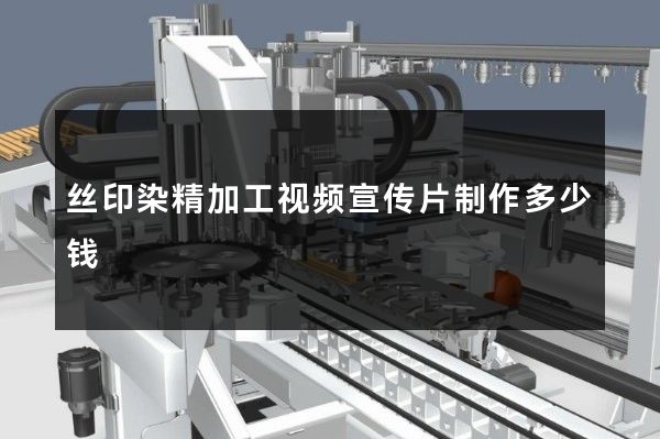 丝印染精加工视频宣传片制作多少钱
