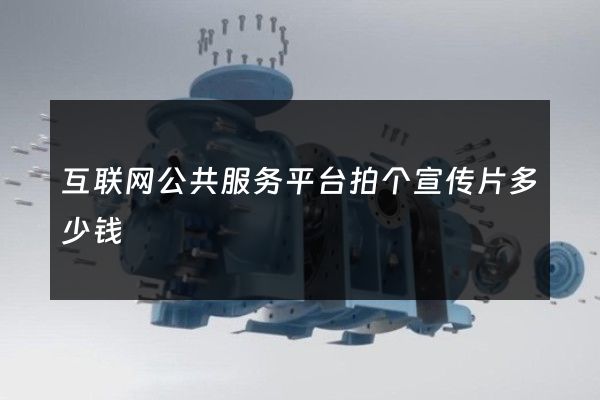 互联网公共服务平台拍个宣传片多少钱