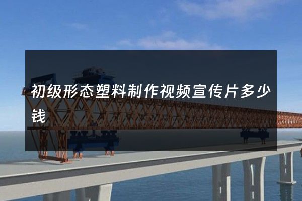 初级形态塑料制作视频宣传片多少钱