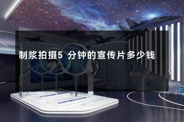 制浆拍摄5分钟的宣传片多少钱