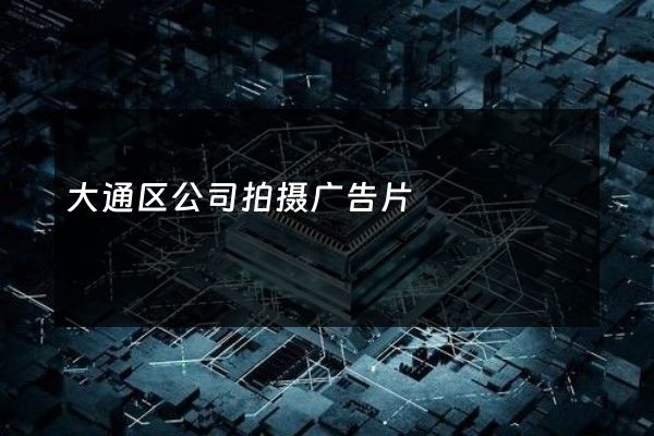 大通区公司拍摄广告片