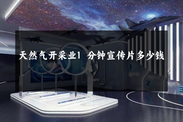 天然气开采业1分钟宣传片多少钱