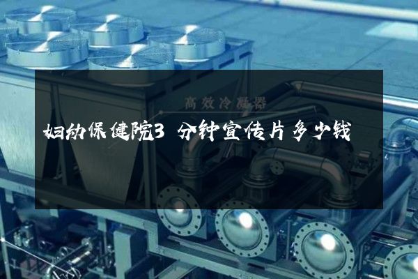 妇幼保健院3分钟宣传片多少钱