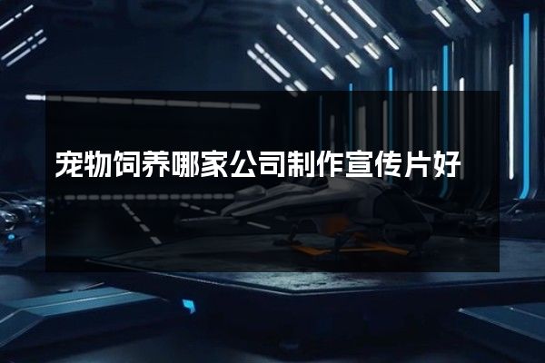 宠物饲养哪家公司制作宣传片好