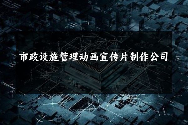 市政设施管理动画宣传片制作公司