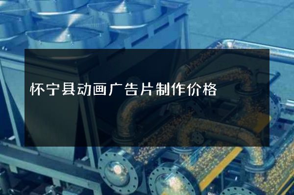 怀宁县动画广告片制作价格