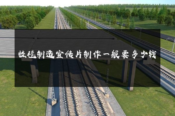 挂毯制造宣传片制作一般要多少钱