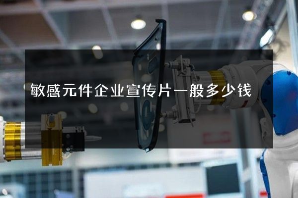 敏感元件企业宣传片一般多少钱