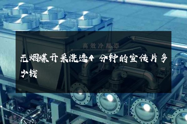 无烟煤开采洗选4分钟的宣传片多少钱