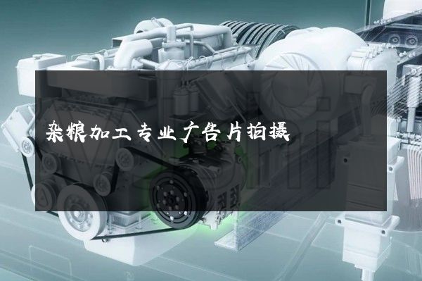 杂粮加工专业广告片拍摄