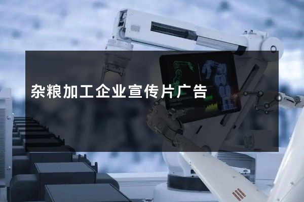 杂粮加工企业宣传片广告