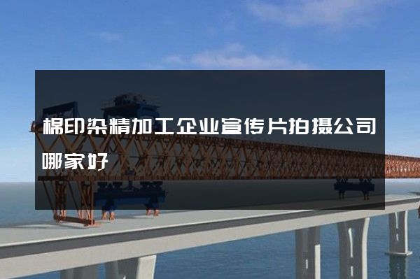 棉印染精加工企业宣传片拍摄公司哪家好
