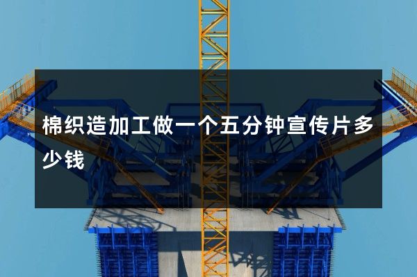 棉织造加工做一个五分钟宣传片多少钱