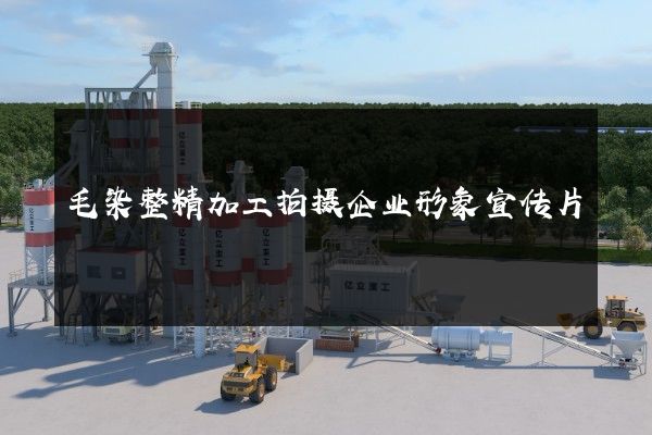 毛染整精加工拍摄企业形象宣传片
