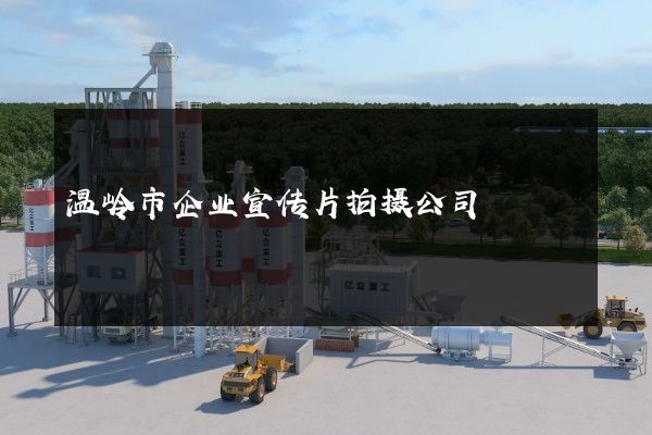 温岭市企业宣传片拍摄公司