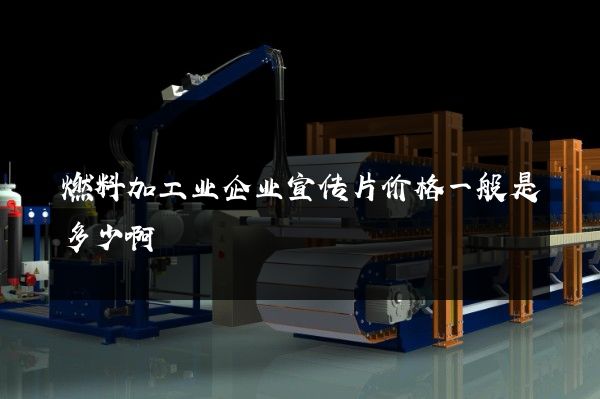 燃料加工业企业宣传片价格一般是多少啊