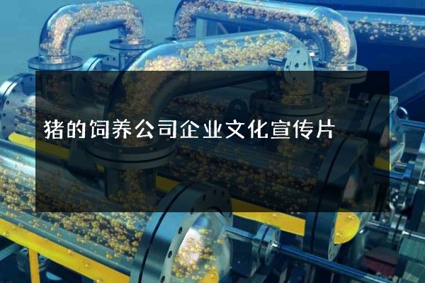猪的饲养公司企业文化宣传片