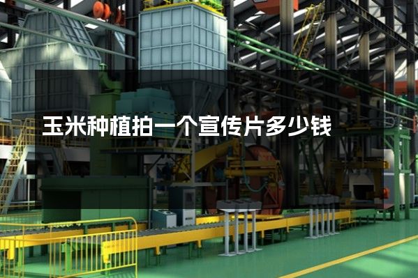 玉米种植拍一个宣传片多少钱