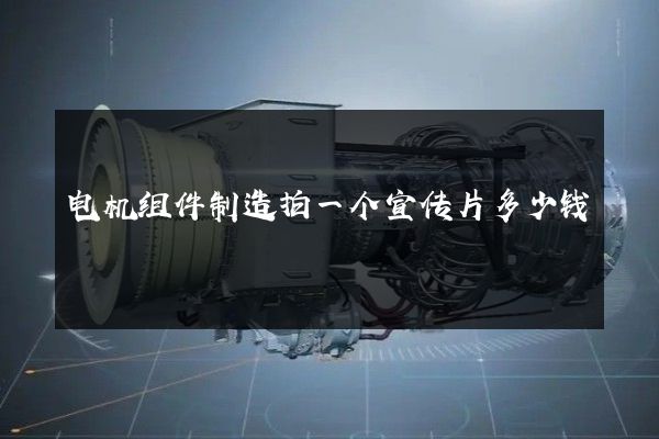 电机组件制造拍一个宣传片多少钱