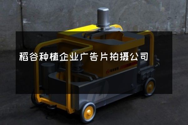 稻谷种植企业广告片拍摄公司