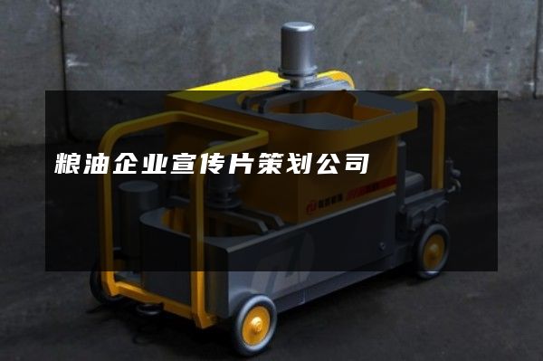 粮油企业宣传片策划公司