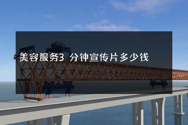 美容服务3分钟宣传片多少钱