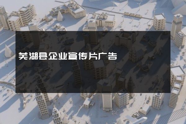 芜湖县企业宣传片广告