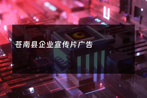 苍南县企业宣传片广告
