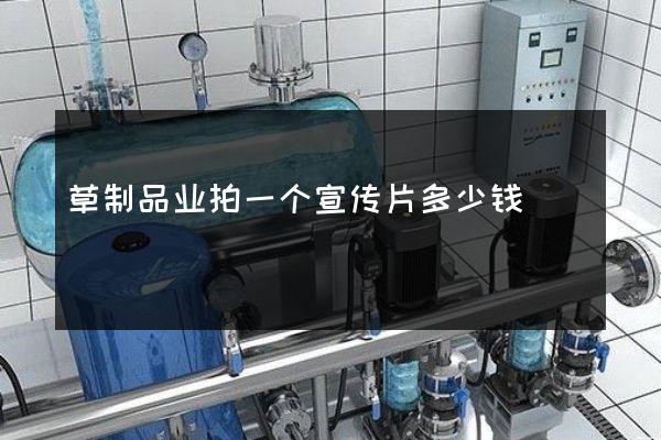 草制品业拍一个宣传片多少钱
