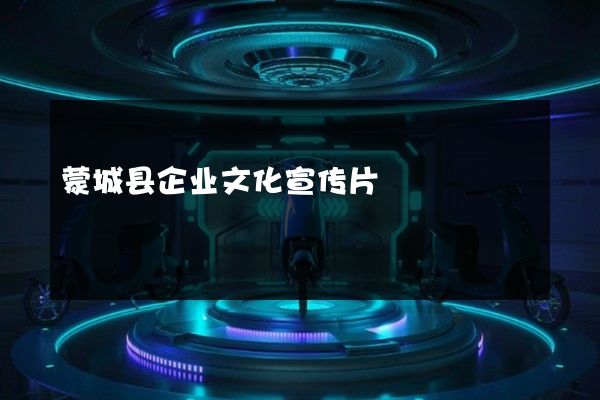 蒙城县企业文化宣传片