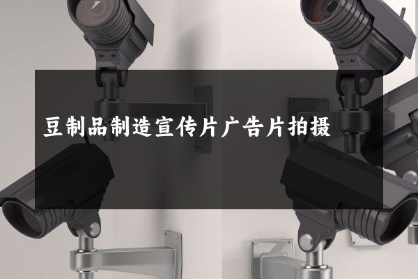 豆制品制造宣传片广告片拍摄