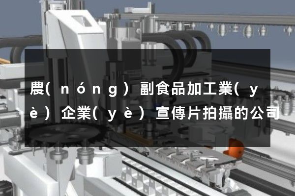 農(nóng)副食品加工業(yè)企業(yè)宣傳片拍攝的公司