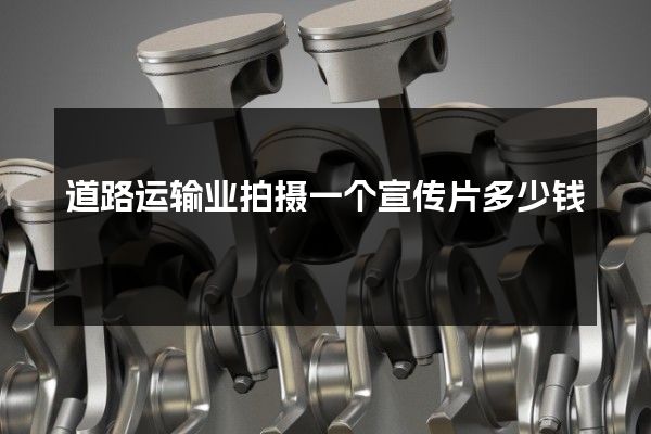 道路运输业拍摄一个宣传片多少钱