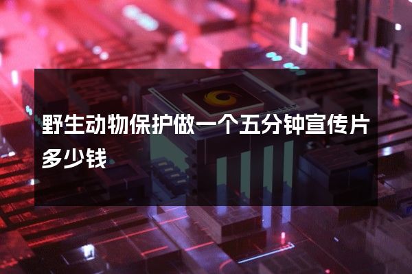 野生动物保护做一个五分钟宣传片多少钱
