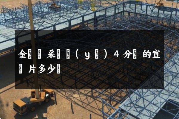 金屬礦采選業(yè)4分鐘的宣傳片多少錢