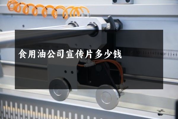 食用油公司宣传片多少钱