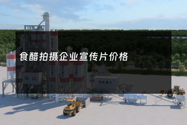 食醋拍摄企业宣传片价格