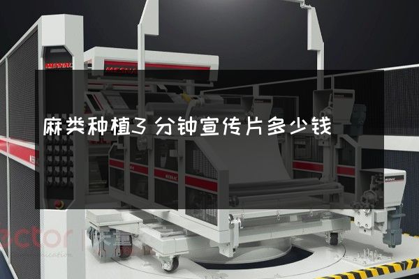 麻类种植3分钟宣传片多少钱