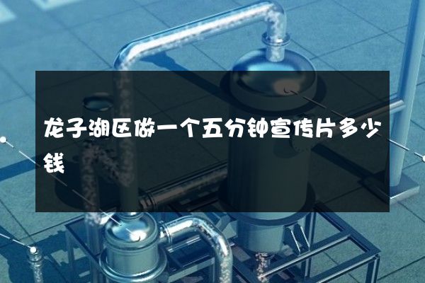 龙子湖区做一个五分钟宣传片多少钱