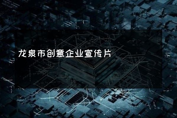 龙泉市创意企业宣传片