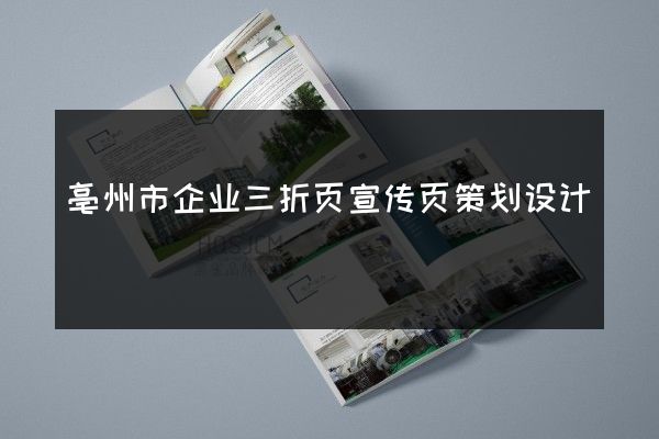 亳州市企业三折页宣传页策划设计