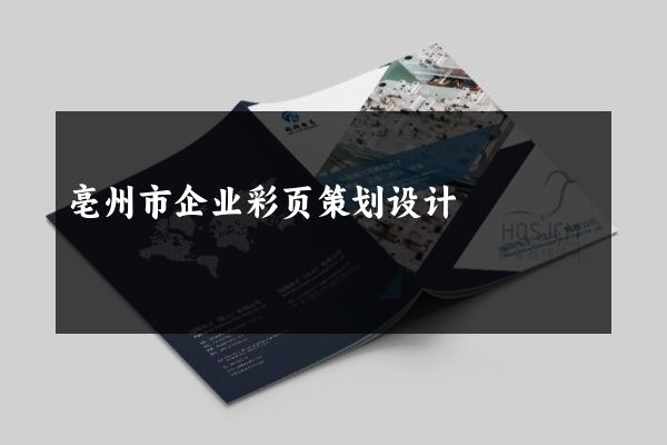 亳州市企业彩页策划设计