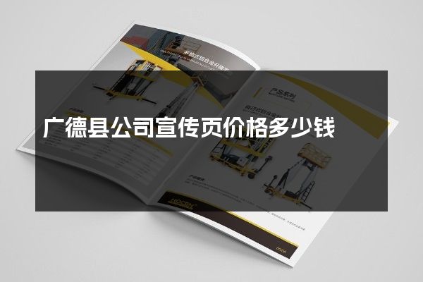 广德县公司宣传页价格多少钱