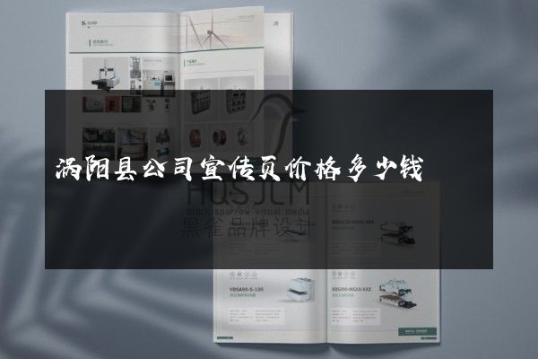 涡阳县公司宣传页价格多少钱